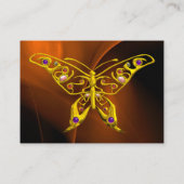 HYPER BUTTERFLY - rot-orange-schwarz-gelb Visitenkarte (Rückseite)