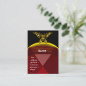 HYPER BUTTERFLY RUBY MONOGRAM schwarz-gelb Visitenkarte (Stehend Vorderseite)