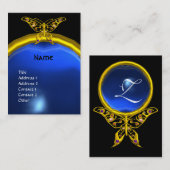 HYPER BUTTERFLY SAPPHIRE MONOGRAM blau Visitenkarte (Vorne/Hinten)