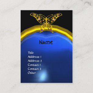 HYPER BUTTERFLY SAPPHIRE MONOGRAM blau Visitenkarte