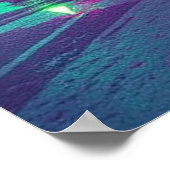 Hyper Car in Neon und Smoke Wall Art Poster (Ecke)