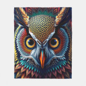 Hyper-Detailed Owl Portrait | Realistic & Intense Fleecedecke (Vorderseite)