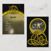 HYPER DRAGON AGATE MONOGRAM, grau, schwarz gelb Visitenkarte (Vorne/Hinten)