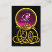 HYPER DRAGON AMETHYST MONOGRAM lila rosa gelb Visitenkarte (Rückseite)