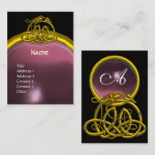 HYPER DRAGON AMETHYST MONOGRAM lila rosa gelb Visitenkarte (Vorne/Hinten)