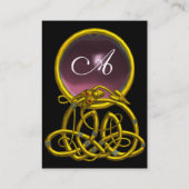 HYPER DRAGON AMETHYST MONOGRAM lila rosa gelb Visitenkarte (Rückseite)