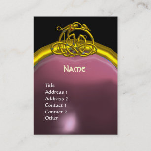 HYPER DRAGON AMETHYST MONOGRAM lila rosa gelb Visitenkarte