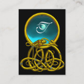 HYPER DRAGON AQUAMARINE MONOGRAMM Blau Visitenkarte (Rückseite)