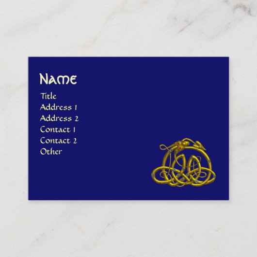 HYPER DRAGON, blau Visitenkarte (Vorderseite)