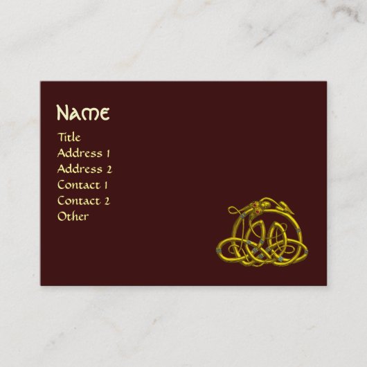 HYPER DRAGON, braun Visitenkarte (Vorderseite)