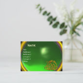 HYPER DRAGON EMERALD , hell grün Visitenkarte (Stehend Vorderseite)