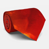 HYPER DRAGON/GOLD ZELLTIKKNOTEN, Rote Brandwolken Krawatte (Gerollt)
