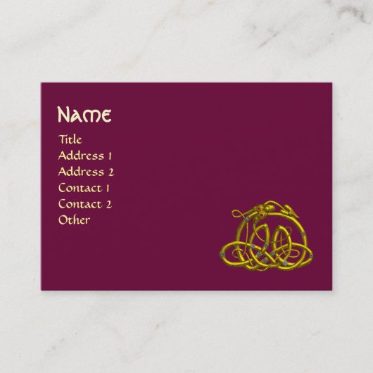 HYPER DRAGON, lila Visitenkarte (Vorderseite)