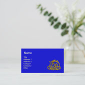 HYPER DRAGON MIT GOLD CELTIC WISST Blue Fantasy Visitenkarte (Stehend Vorderseite)