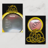 HYPER DRAGON PEARL MONOGRAM rosa, schwarz gelb Visitenkarte (Vorne/Hinten)