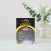 HYPER DRAGON PEARL MONOGRAM rosa, schwarz gelb Visitenkarte (Stehend Vorderseite)