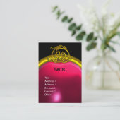 HYPER DRAGON RUBY MONOGRAMM Rot-Gelb Visitenkarte (Stehend Vorderseite)