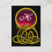 HYPER DRAGON RUBY MONOGRAMM Rot-Gelb Visitenkarte (Rückseite)