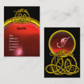 HYPER DRAGON RUBY MONOGRAMM rot, schwarz gelb Visitenkarte (Vorne/Hinten)