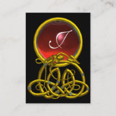 HYPER DRAGON RUBY MONOGRAMM rot, schwarz gelb Visitenkarte (Rückseite)