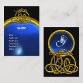 HYPER DRAGON SAPPHIRE MONOGRAM Blau schwargelb Visitenkarte (Vorne/Hinten)