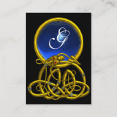 HYPER DRAGON SAPPHIRE MONOGRAM Blau schwargelb Visitenkarte (Rückseite)