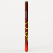 HYPER-DRAGONS, GOLD-ZELLTIKKNOTEN, Red Ruby Monogr Case-Mate iPhone Hülle (Hinten/Rechts)