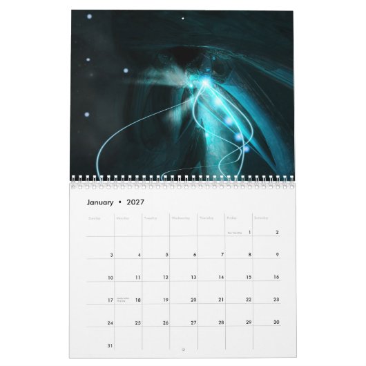 Hyper Gama Spaces Calendar Kalender (Jan 2027)