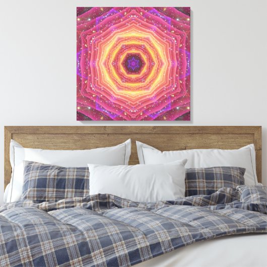 Hyper Gate Mandala Leinwanddruck (Insitu (Schlafzimmer))