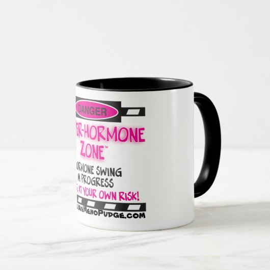 HYPER-HORMONE Zonen-warnende Tasse (VorderseiteRechts)