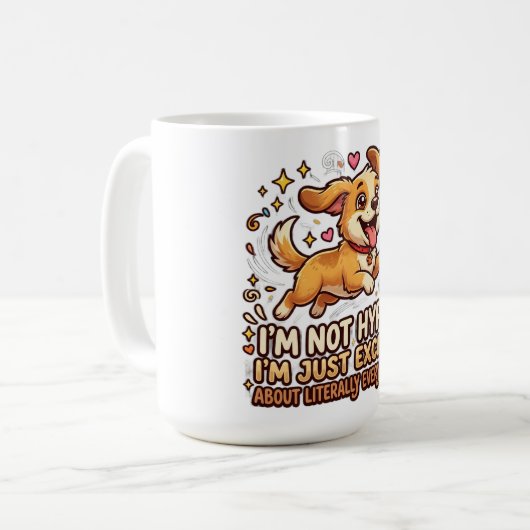 Hyper-Hund-Kaffeetasse Kaffeetasse (Vorderseite Links)