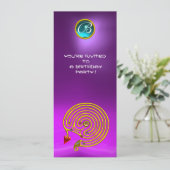 HYPER LABYRINTH, Amethyst hellblauviolett lila Einladung (Stehend Vorderseite)