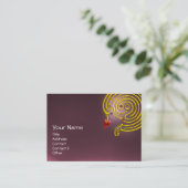 HYPER LABYRINTH AMETHYST, rot-gelb, lila rosa Visitenkarte (Stehend Vorderseite)