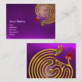 HYPER LABYRINTH AMETHYST, rot-gelb lila Visitenkarte (Vorne/Hinten)