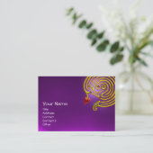 HYPER LABYRINTH AMETHYST, rot-gelb lila Visitenkarte (Stehend Vorderseite)