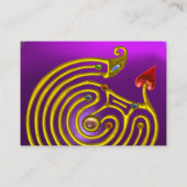 HYPER LABYRINTH AMETHYST, rot-gelb lila Visitenkarte (Rückseite)