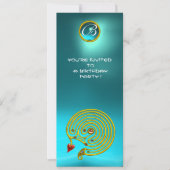 HYPER LABYRINTH,Aquamarine, hellgelb Einladung (Vorderseite)