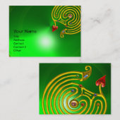 HYPER LABYRINTH EMERALD, rot-gelb grün Visitenkarte (Vorne/Hinten)