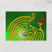 HYPER LABYRINTH EMERALD, rot-gelb grün Visitenkarte (Rückseite)