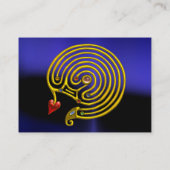 HYPER LABYRINTH, Goldener Juwel, schwarz-gelb Visitenkarte (Rückseite)