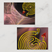 HYPER LABYRINTH IN ANTIQUE PINK BROWN LICHTWELLEN VISITENKARTE (Vorne/Hinten)