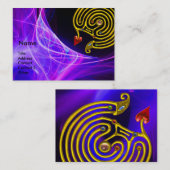 HYPER LABYRINTH IN BLAUEN PINK LILA LICHTWELLEN VISITENKARTE (Vorne/Hinten)