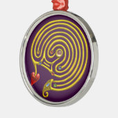 HYPER LABYRINTH lila Ornament Aus Metall (Links)