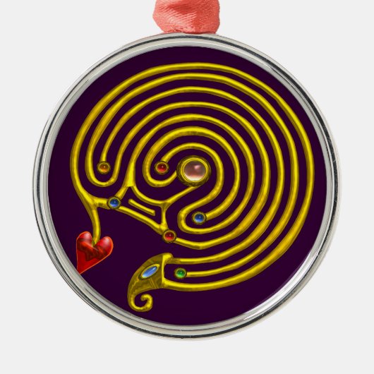 HYPER LABYRINTH lila Ornament Aus Metall (Vorne)