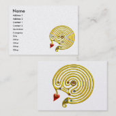 HYPER LABYRINTH, Perlpapier, weiß Visitenkarte (Vorne/Hinten)