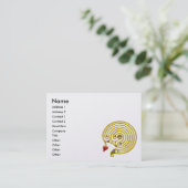 HYPER LABYRINTH, Perlpapier, weiß Visitenkarte (Stehend Vorderseite)