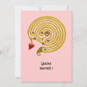 HYPER LABYRINTH, rosa Einladung (Vorderseite)