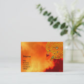 HYPER LABYRINTH, rote gelbe Wolken Visitenkarte (Stehend Vorderseite)