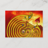 HYPER LABYRINTH, rote gelbe Wolken Visitenkarte (Rückseite)