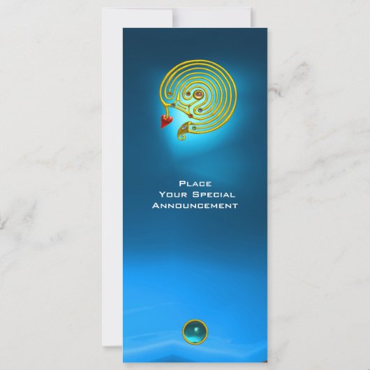 HYPER LABYRINTH ,Saphire hellgelb blau Einladung (Rückseite)